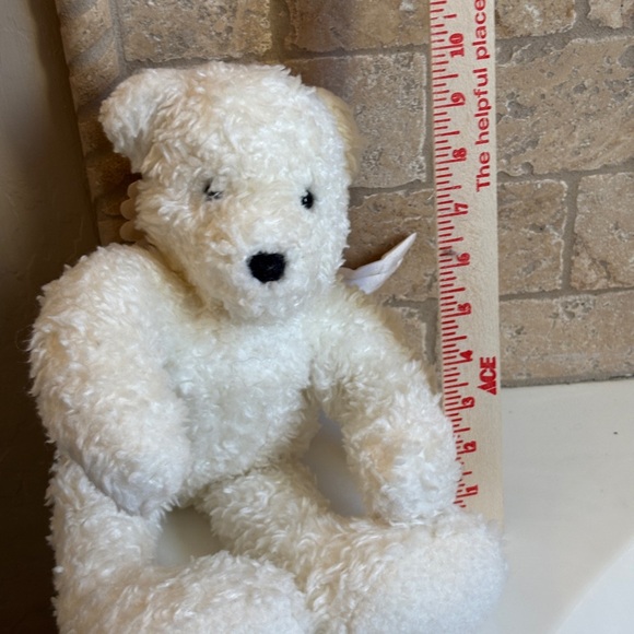 Hallmark Vintage White Angel Teddy Bear Toy Plush Small White Bear - Picture 3 of 4